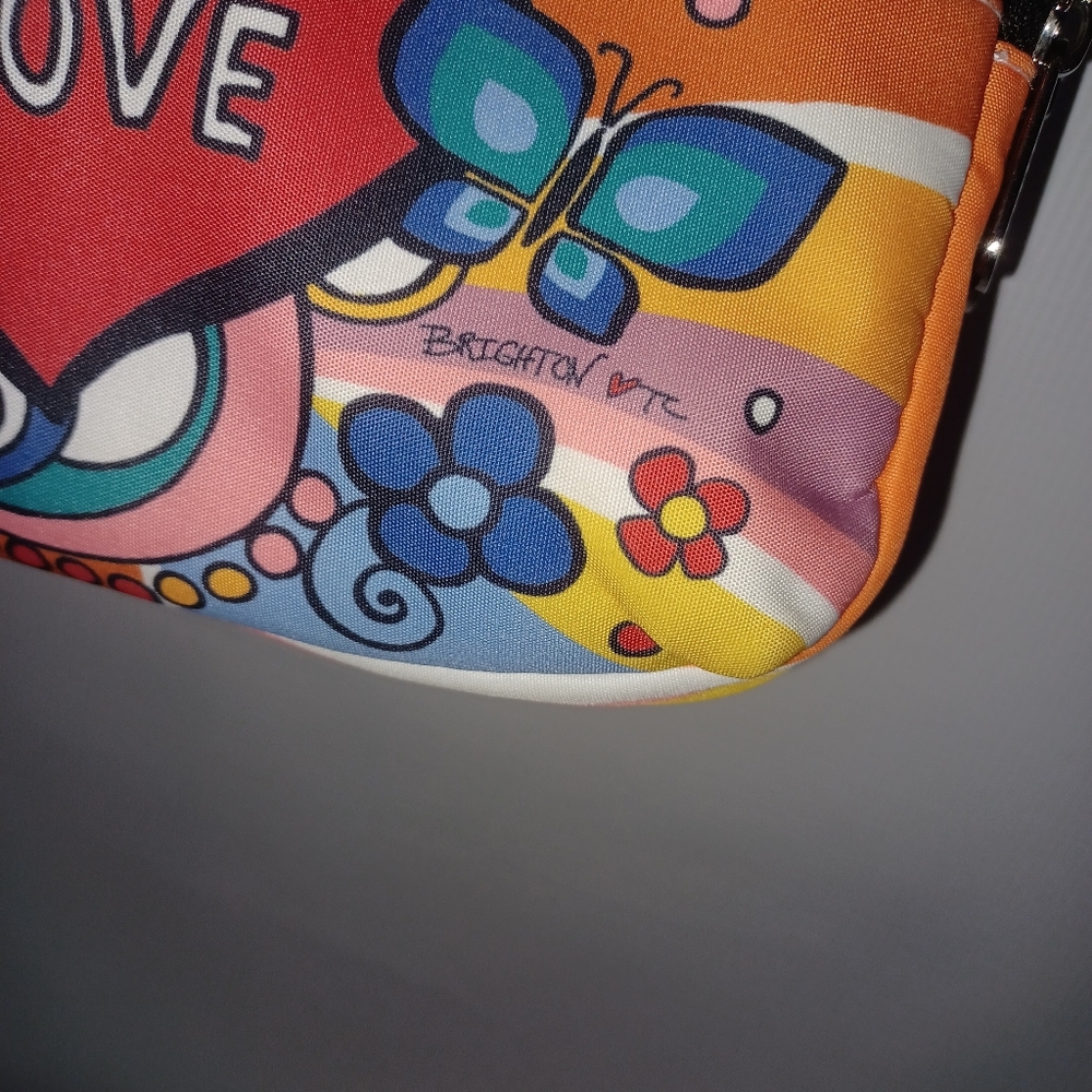 Brighton POWER OF LOVE Crossbody Belt Bag Purse Heart Thick Strap Festival Color - Picture 8 of 12